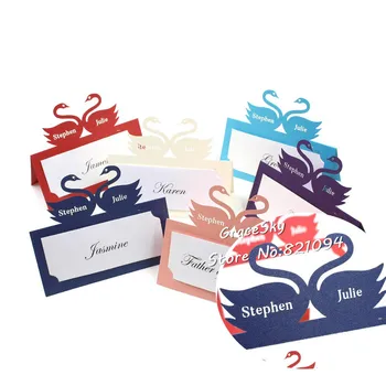 50pcs free Shipping laser Cut Swans Design Wedding Party Invitation Name Cards Place Card Seat Invitation Table holder Card
50pcs free Shipping laser Cut Swans Design Wedding Party Invitation Name Cards Place Card Seat Invitation Table holder Card