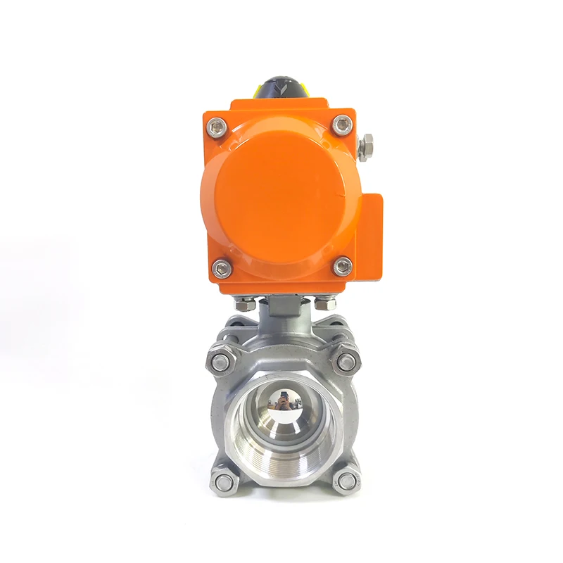 DN40 Three piece High Platform Pneumatic Ball Valve 1-1/2" Stainless steel Q611F-16P Single Acting Cylinder
DN40 Three piece High Platform Pneumatic Ball Valve 1-1/2" Stainless steel Q611F-16P Single Acting Cylinder