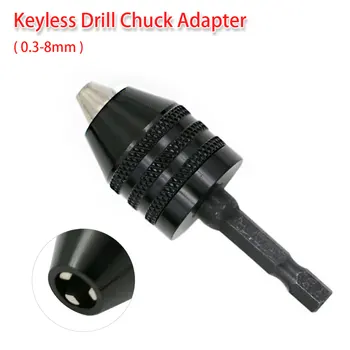 Keyless Drill Chuck 0.3-8mm Screwdriver Impact Driver Adaptor Hex Shank Drill Grinder Converter Electric Grinder/ Nail Machine
Keyless Drill Chuck 0.3-8mm Screwdriver Impact Driver Adaptor Hex Shank Drill Grinder Converter Electric Grinder/ Nail Machine