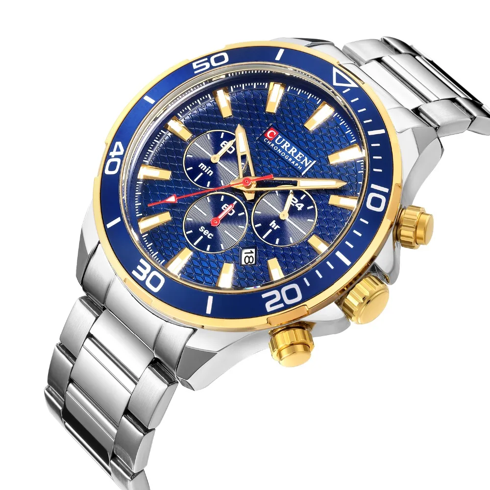 Mens Watches Top Brand Luxury Simple Business Quartz CURREN Stainless Steel Waterproof Wristwatch Display Chronograph and Date
Mens Watches Top Brand Luxury Simple Business Quartz CURREN Stainless Steel Waterproof Wristwatch Display Chronograph and Date