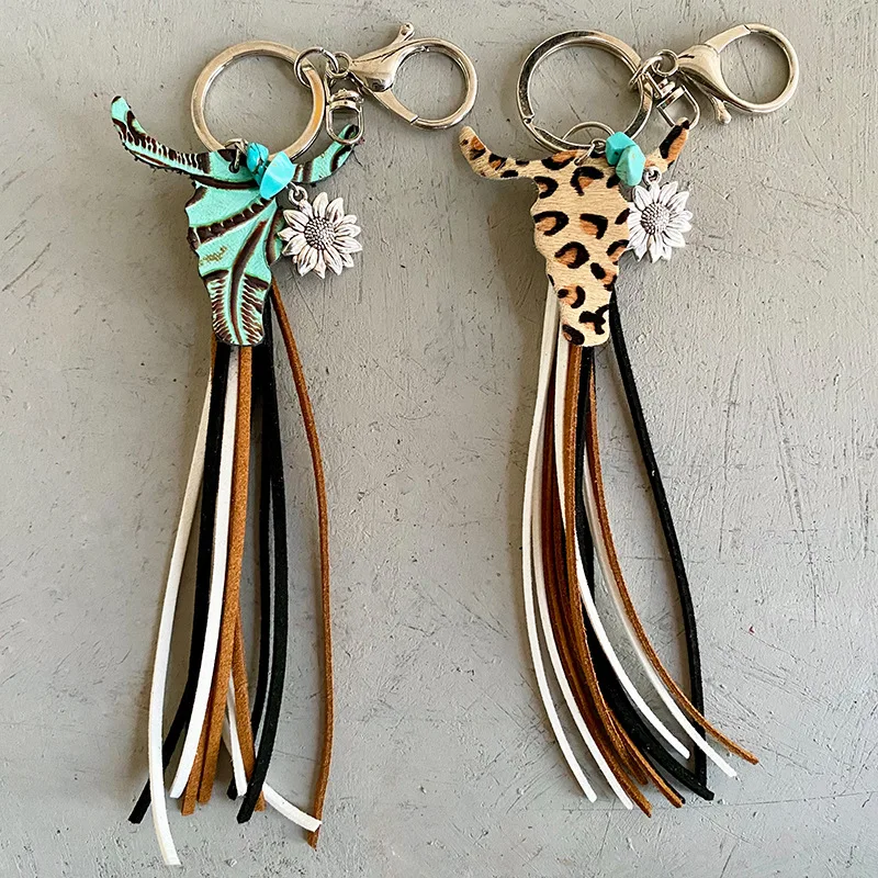Vintage Genuine Leather Embossing Leopard Print Metal Sunflower Long Fringe Tassel Pendant Keychain BOHO Turquoise Charm Jewelry
Vintage Genuine Leather Embossing Leopard Print Metal Sunflower Long Fringe Tassel Pendant Keychain BOHO Turquoise Charm Jewelry