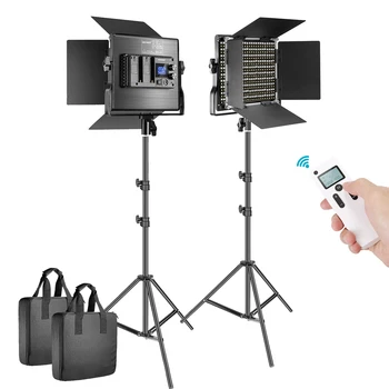 Neewer 2 Packs Advanced 2.4G NL660 LED Video Light Photography Lighting Kit Dimmable Bi-Color LED Panel + LCD Screen 2.4G Remote
Neewer 2 Packs Advanced 2.4G NL660 LED Video Light Photography Lighting Kit Dimmable Bi-Color LED Panel + LCD Screen 2.4G Remote