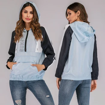 2019 Autumn Sprot Hoodies Women Pacthwork Blue Half Zipped Hoodie Pocket Thin Sweatshirt High Street Ladies Basic Hoodies Female
2019 Autumn Sprot Hoodies Women Pacthwork Blue Half Zipped Hoodie Pocket Thin Sweatshirt High Street Ladies Basic Hoodies Female