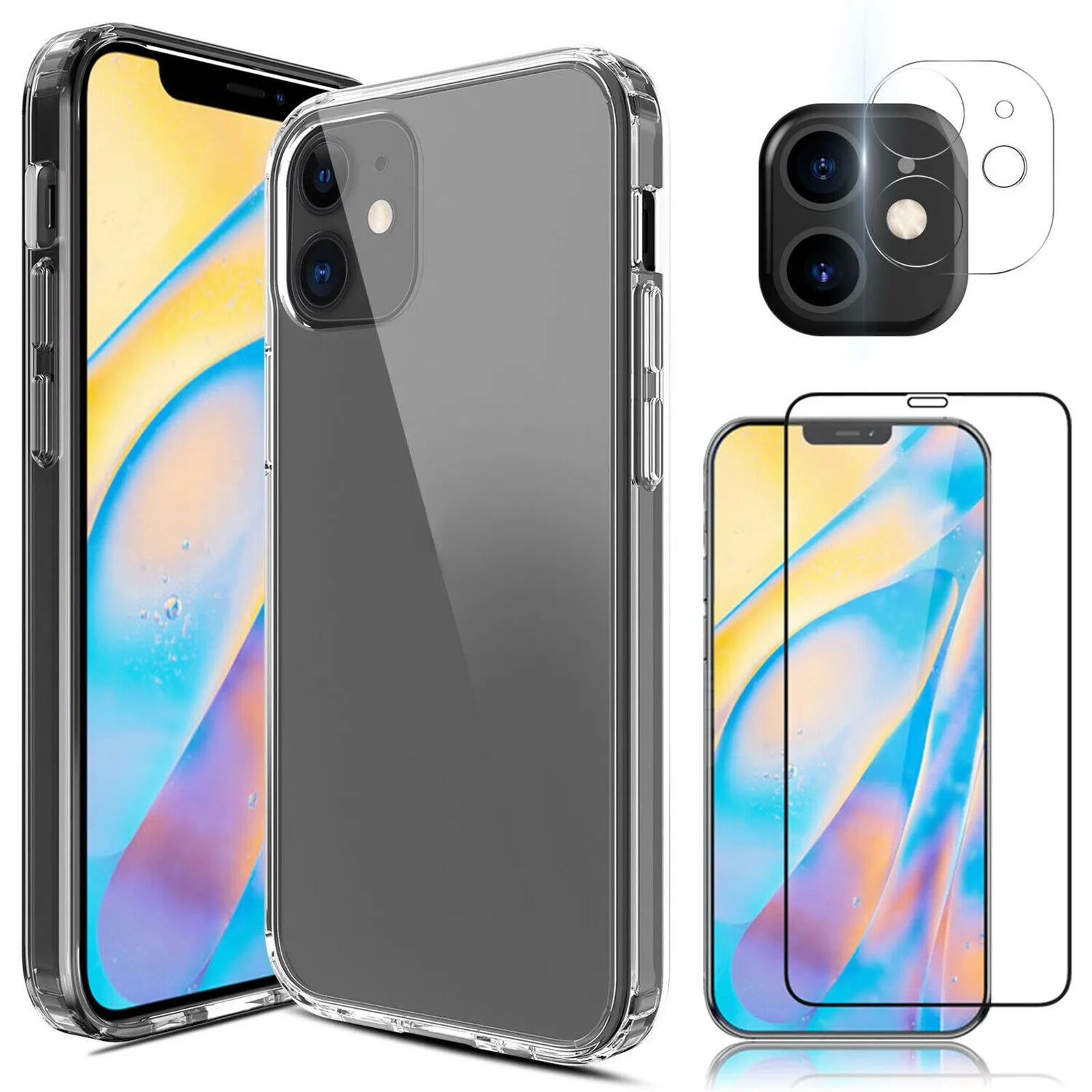 iPhone 12 / Pro / Max / Mini 5G protective case transparent ultra-thin protective cover + lens screen protective film iphone 50*
iPhone 12 / Pro / Max / Mini 5G protective case transparent ultra-thin protective cover + lens screen protective film iphone 50*