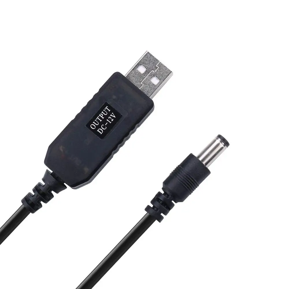 

Power Supply USB Cable with DC Jack 5.5 x 2.5mm or 5.5 x 2.1mm, USB 5V to DC 12V Cable 3ft