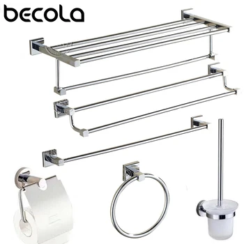 BECOLA Bathroom Hardware Set Chrome Towel Rack Towel Ring Hair DBECOLA Bathroom Harryer Holder Wall Mounted Bathroom Accessories
BECOLA Bathroom Hardware Set Chrome Towel Rack Towel Ring Hair DBECOLA Bathroom Harryer Holder Wall Mounted Bathroom Accessories