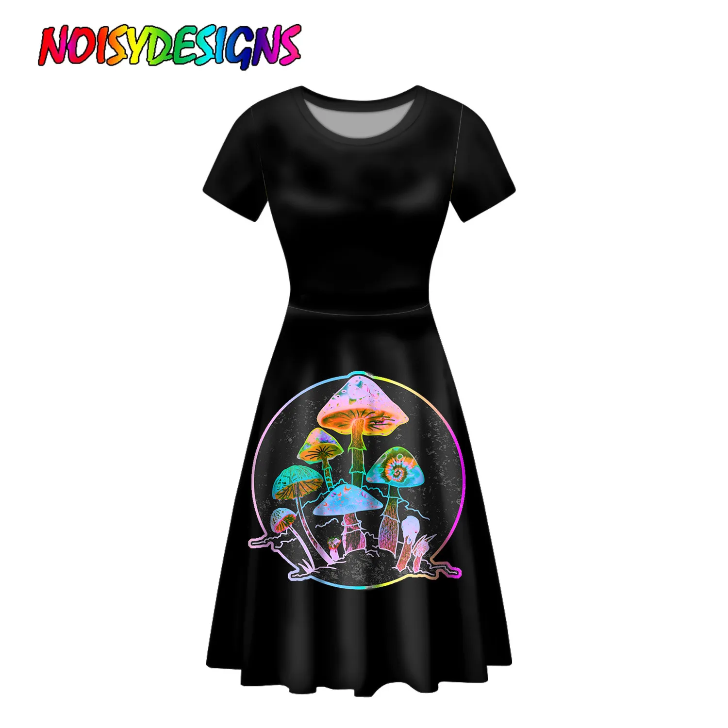 NOISYDESIGNS Black Women Dress 2020 Mushrooms Art Printed Short Sleeve Dress Dresses Female Sukienki Damskie
NOISYDESIGNS Black Women Dress 2020 Mushrooms Art Printed Short Sleeve Dress Dresses Female Sukienki Damskie