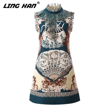 LINGHAN Fashion Tassel Beading Dress Women's elegant Print Stand Slim Mini Dresses Designer Spring Summer New
LINGHAN Fashion Tassel Beading Dress Women's elegant Print Stand Slim Mini Dresses Designer Spring Summer New