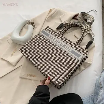 Hot Sales Lady Handbag Bags Tote Vintage Women Houndstooth Famale Top-Handle Shoulder Girl Handbags Woolen cloth Bag For Women
Hot Sales Lady Handbag Bags Tote Vintage Women Houndstooth Famale Top-Handle Shoulder Girl Handbags Woolen cloth Bag For Women