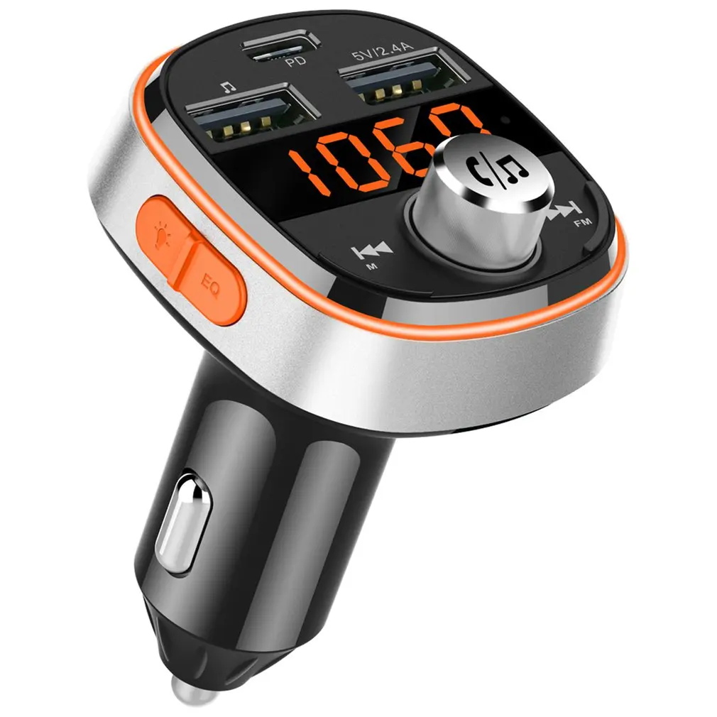 FM transmitter Wireless hands-free car MP3 player subwoofer colorful atmosphere lights dual USB PD3.0 fast charge
FM transmitter Wireless hands-free car MP3 player subwoofer colorful atmosphere lights dual USB PD3.0 fast charge