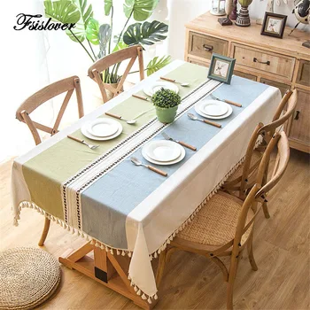 FSISLOVER Waterproof Decorative Table Cloth Patchwork Tablecloth Rectangular Dining Table Cover Tassel Tafelkleed mesa nappe 
FSISLOVER Waterproof Decorative Table Cloth Patchwork Tablecloth Rectangular Dining Table Cover Tassel Tafelkleed mesa nappe