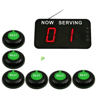 Wireless Queue Management System Restaurant Customer Take A Number Device (6 button +1 display)
Wireless Queue Management System Restaurant Customer Take A Number Device (6 button +1 display)
