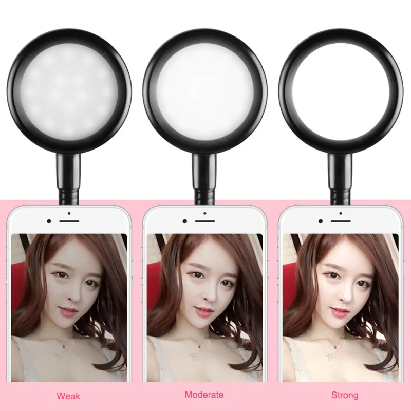 Phone Holder Clip Stand With Selfie Ring Light LED Desk Lamp for Live Stream Lazy Bracket NC99
Phone Holder Clip Stand With Selfie Ring Light LED Desk Lamp for Live Stream Lazy Bracket NC99