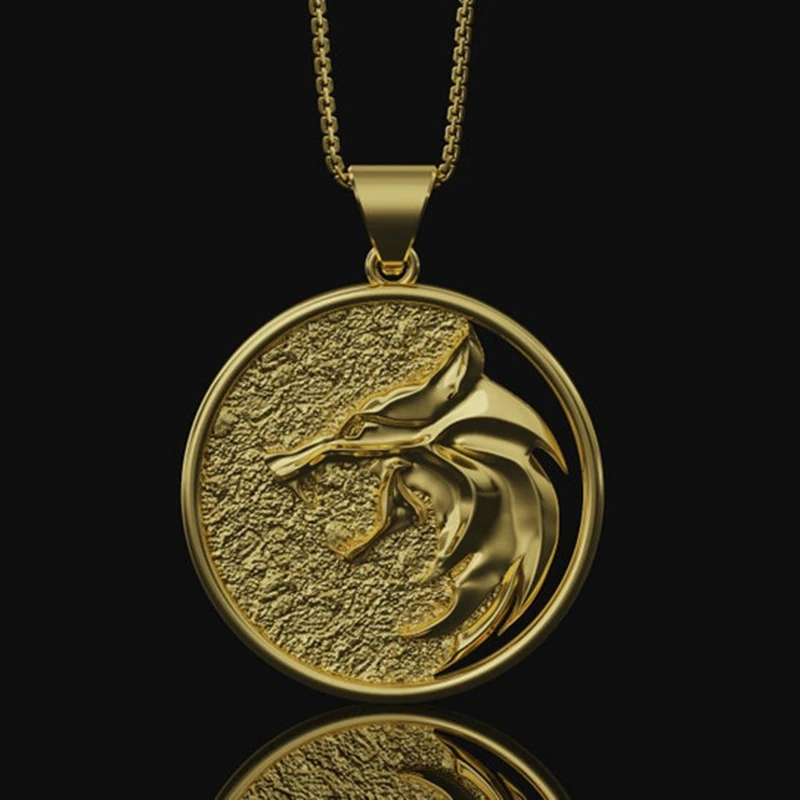 Fashion Witcher Geralt Of Rivia Medallion Wolf Necklace Metal Slavic Viking Jewelry Jumia Nigeria
