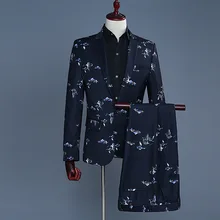 Design Autumn Winter Men's Embroidery Suits Flowers Pattern Jacket Stage Singer Costume 2 Pieces Men Groom Tuxedos
Design Autumn Winter Men's Embroidery Suits Flowers Pattern Jacket Stage Singer Costume 2 Pieces Men Groom Tuxedos