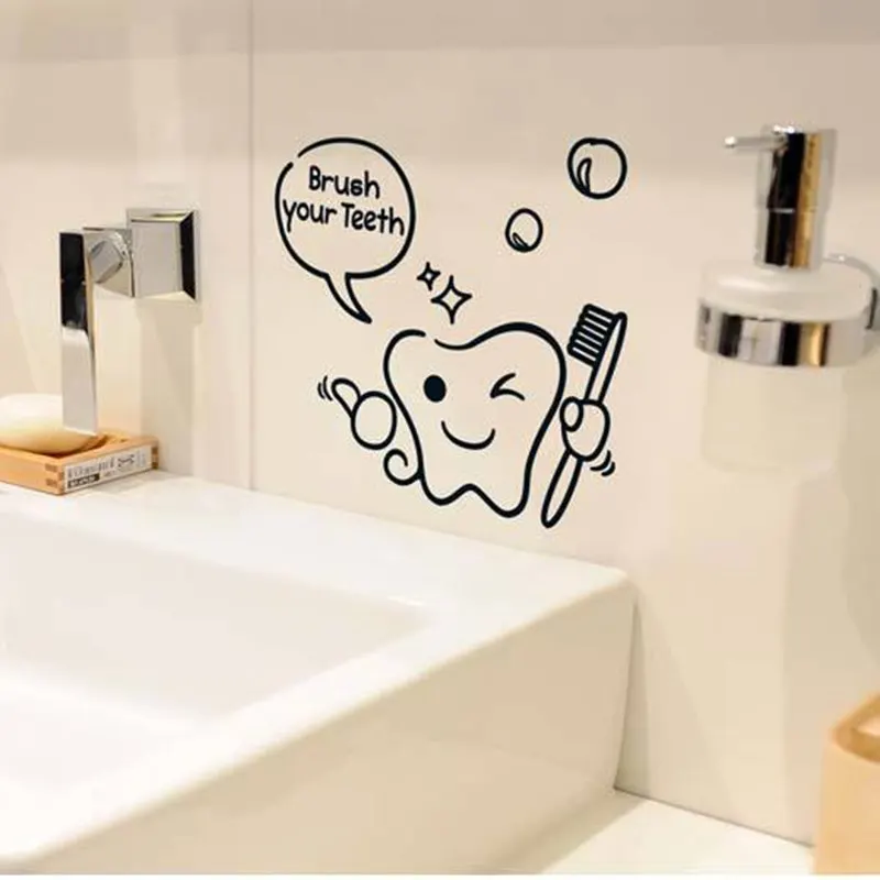 Фото Urijk 1 шт. забавные смайлики наклейки на стену для ванной водонепроницаемые