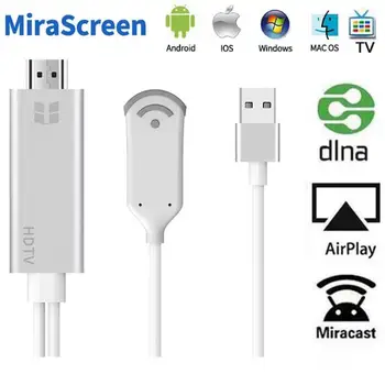 Wireless WiFi Mirror Cast Cable HDMI Converter Miracast Airplay DLNA 1080P HDTV Adapter HDMI Cable for Android Windows MacOS iOS
Wireless WiFi Mirror Cast Cable HDMI Converter Miracast Airplay DLNA 1080P HDTV Adapter HDMI Cable for Android Windows MacOS iOS