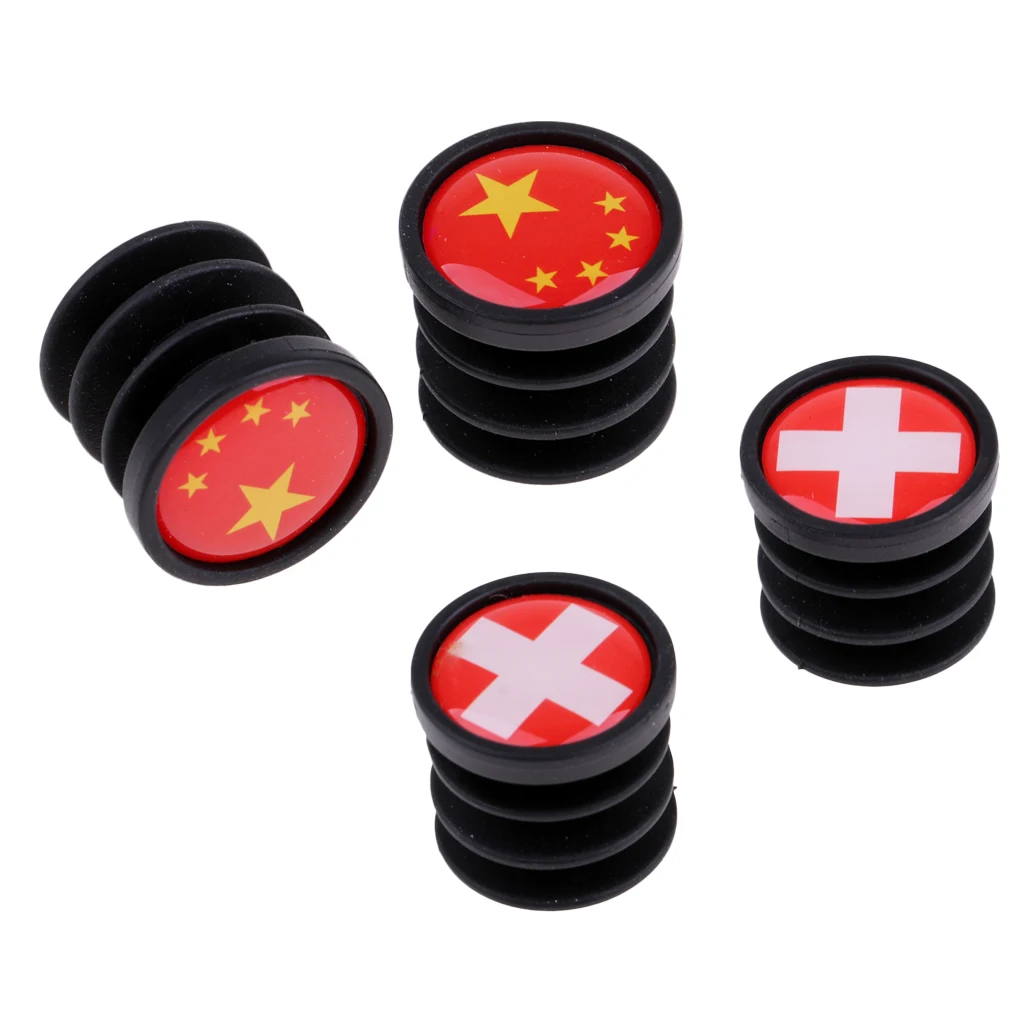 4 Piece National Flags Pattern Bike Handlebar End Bar Pair Plugs Caps for Mountain Bike Cycling 
4 Piece National Flags Pattern Bike Handlebar End Bar Pair Plugs Caps for Mountain Bike Cycling