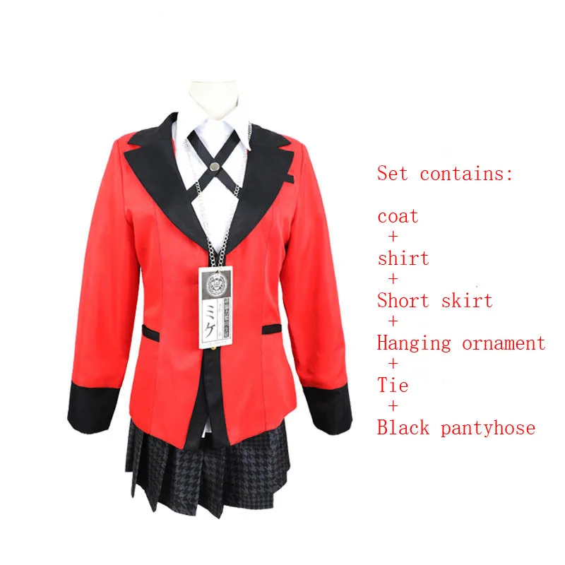 Hot Cool Cosplay Costumes Anime Kakegurui Yumeko Jabami Japanese School Girls Uniform Full Set Halloween Party Cosplay Wig 7Pcs
Hot Cool Cosplay Costumes Anime Kakegurui Yumeko Jabami Japanese School Girls Uniform Full Set Halloween Party Cosplay Wig 7Pcs