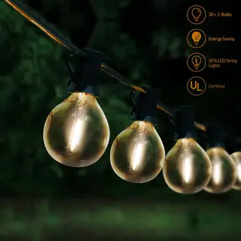 YUNLIGHTS G40 String Lights 30 LED Bulbs Lights 50ft Rope Lights for Party Home Decorations Warm Light with US Plug
YUNLIGHTS G40 String Lights 30 LED Bulbs Lights 50ft Rope Lights for Party Home Decorations Warm Light with US Plug