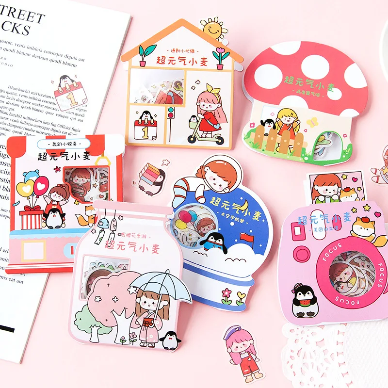 Sandro Super vitality wheat sticker pack cute girl and paper diy pocket diary decoration stickers 40 6 types 
Sandro Super vitality wheat sticker pack cute girl and paper diy pocket diary decoration stickers 40 6 types