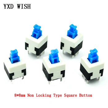 50PCS/Lot 8*8mm Non Locking Type Square Button 8x8 Tactile Push Button Switch Momentary Tact DIP Through-Hole 6pin
50PCS/Lot 8*8mm Non Locking Type Square Button 8x8 Tactile Push Button Switch Momentary Tact DIP Through-Hole 6pin