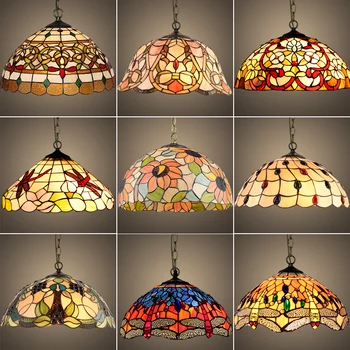 Tiffany Baroque Stained Glass Suspended Luminaire E27 LED Iron Chain Pendant Light Lighting Lamp for Home Parlor Dining Room
Tiffany Baroque Stained Glass Suspended Luminaire E27 LED Iron Chain Pendant Light Lighting Lamp for Home Parlor Dining Room