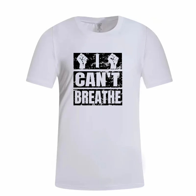 

Fashion Men Tops T-shirt Awesome Cotton I Cant Breathe tshirt men cotton white black Loose Big Fat Plus Size 3XL T Shirts bs039