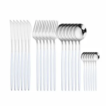 24pcs Gold Tableware Set 18/10 Stainless Steel Flatware Set Knife Fork Spoon Dinnerware Set Dishwasher Safe Cutlery Set Gift Box
24pcs Gold Tableware Set 18/10 Stainless Steel Flatware Set Knife Fork Spoon Dinnerware Set Dishwasher Safe Cutlery Set Gift Box