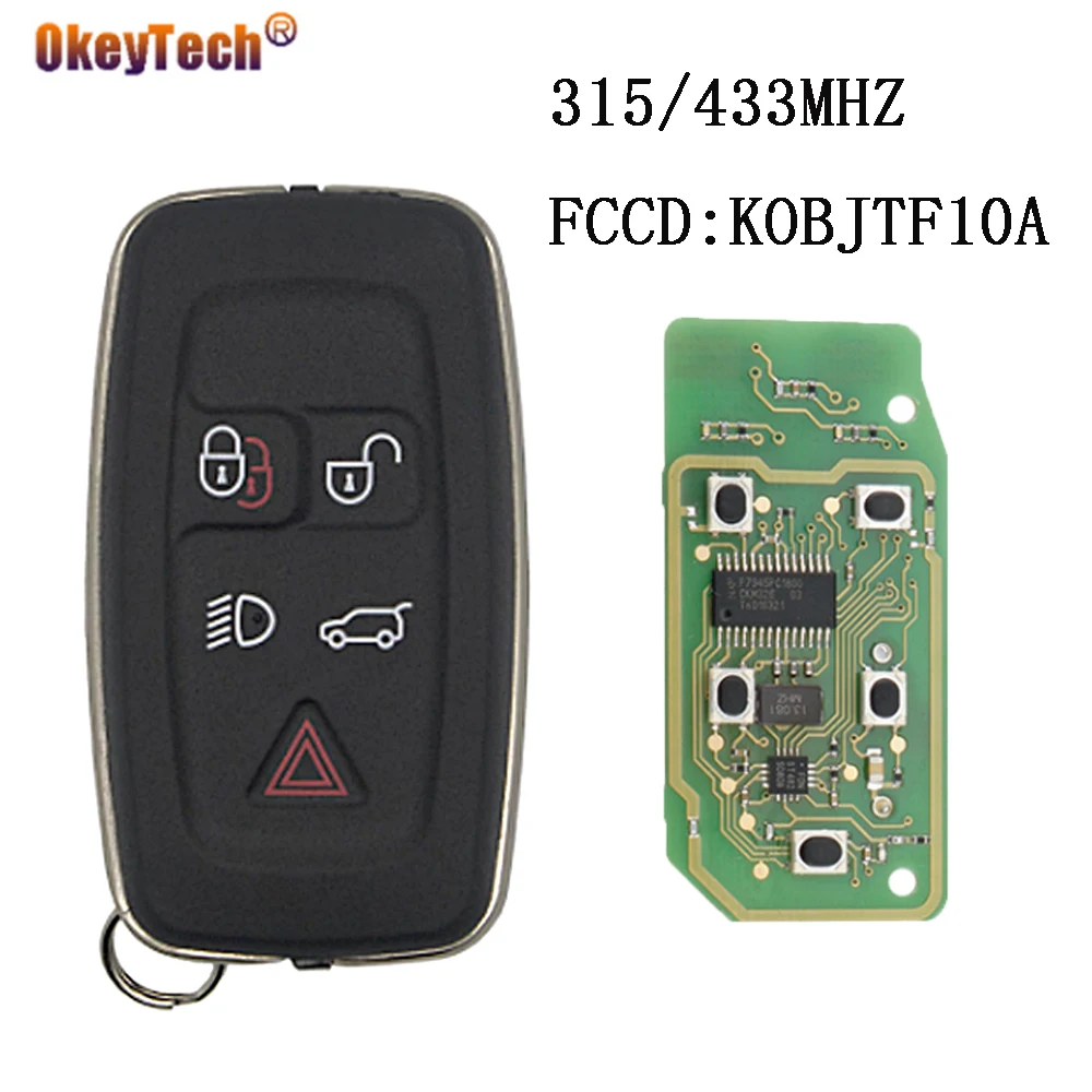 OkeyTech 5 Buttons 315/433MHZ For Land-rover LR4 Discovery Sport Freelander Evoque Complete Remote Control Car Key FCC:KOBJTF10A
OkeyTech 5 Buttons 315/433MHZ For Land-rover LR4 Discovery Sport Freelander Evoque Complete Remote Control Car Key FCC:KOBJTF10A