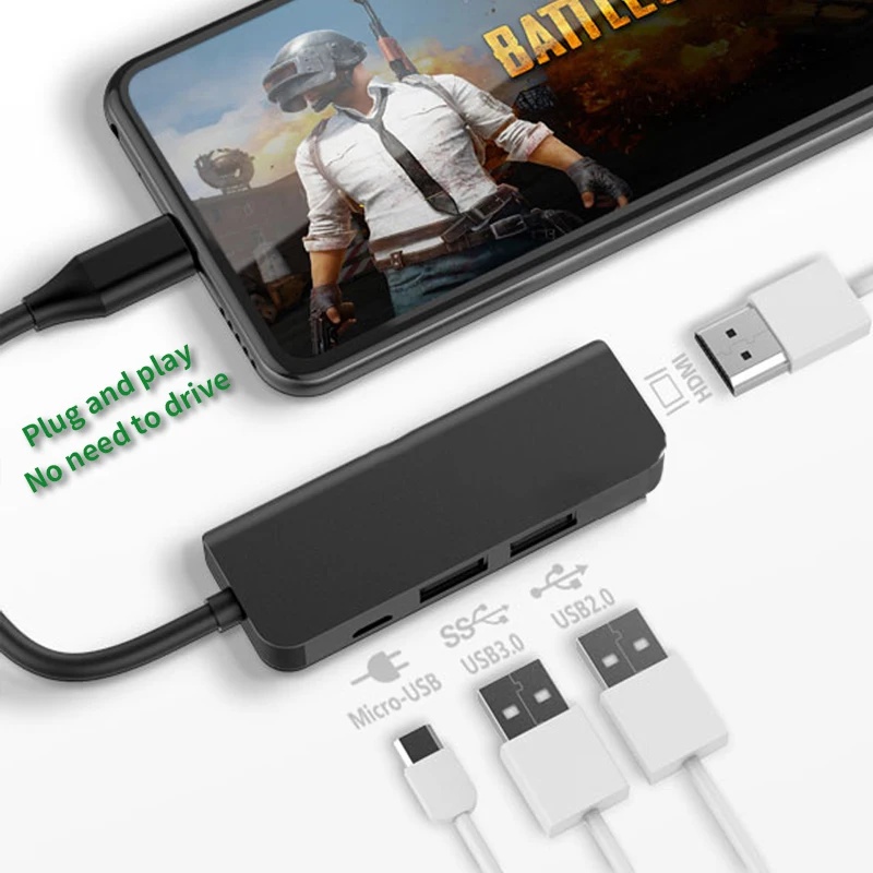 4in1Type-C To HDMI USB2.0 3.0 PD Multifunctional Hub For smart phone Computer HDTV for Macbook Huawei Mate10 20 P20 Samsung S8
4in1Type-C To HDMI USB2.0 3.0 PD Multifunctional Hub For smart phone Computer HDTV for Macbook Huawei Mate10 20 P20 Samsung S8