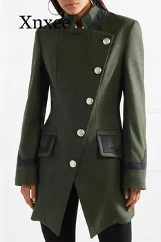 Solid Slim Women Long Wool Blend Coat Single Breasted Vintage Cashmere Jacket Casual Warm Fashion Ladies Coats
Solid Slim Women Long Wool Blend Coat Single Breasted Vintage Cashmere Jacket Casual Warm Fashion Ladies Coats