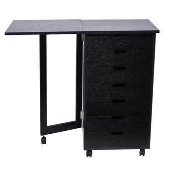Home Office Furniture Storage Wood Filing Cabinet 7 Drawer Gate Leg Roll Cart with Desk Black Color
Home Office Furniture Storage Wood Filing Cabinet 7 Drawer Gate Leg Roll Cart with Desk Black Color