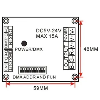3 Channel DMX512 Controller Driver DMX Decoder DC 5V 12V 24V 15A CMOS Output Control RGB LED Light jk1683 
3 Channel DMX512 Controller Driver DMX Decoder DC 5V 12V 24V 15A CMOS Output Control RGB LED Light jk1683