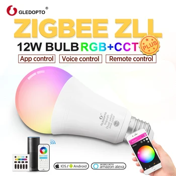 Gledopto RGBCCT E27 12W LED smart color bulb 2-Pack,Zigbee compatible 3.0 gateway ,voice control with Alexa, RF remote control
Gledopto RGBCCT E27 12W LED smart color bulb 2-Pack,Zigbee compatible 3.0 gateway ,voice control with Alexa, RF remote control