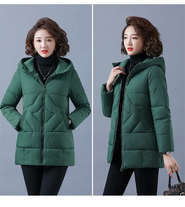 Фото Новинка 2021 женская зимняя куртка Длинные теплые парки женское утепленное пальто