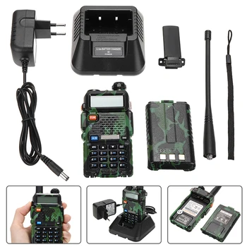 1PC Camouflage UV-5R Walkie Talkie Two Way Communicator VHF/UHF Ham Dual Band Radio Station Handheld Transceiver
1PC Camouflage UV-5R Walkie Talkie Two Way Communicator VHF/UHF Ham Dual Band Radio Station Handheld Transceiver
