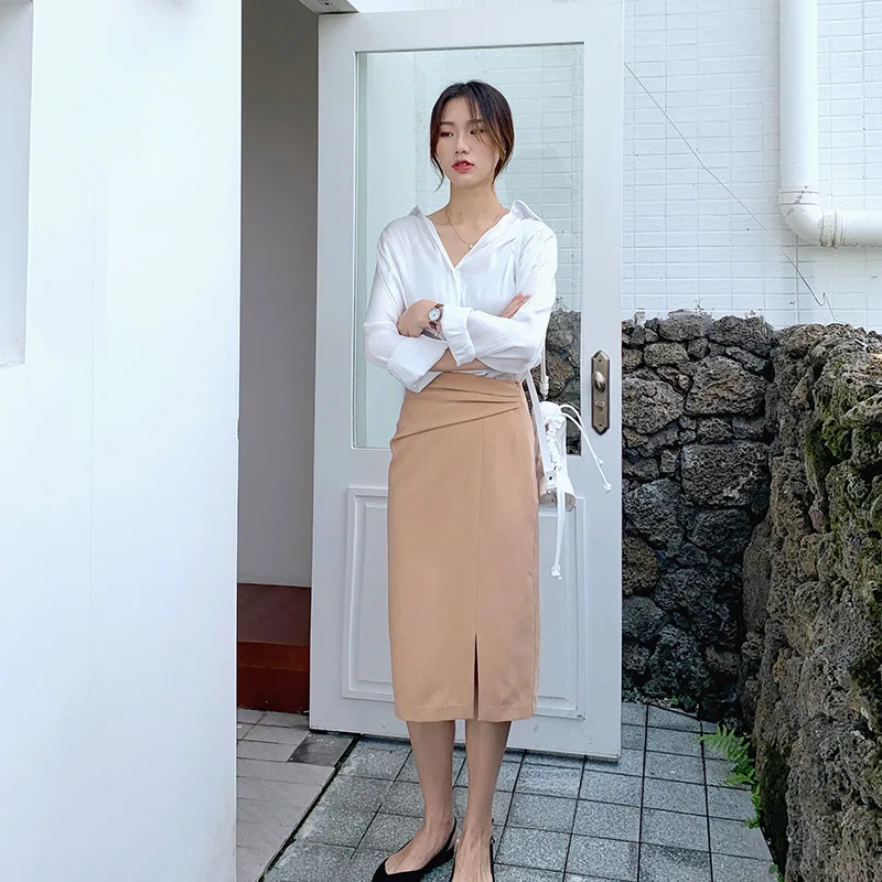 Summer New Style Skirt Korean-style Solid Color Skirt High-waisted Mid-length Elegant Ol One-step Skirt Lower Apron
Summer New Style Skirt Korean-style Solid Color Skirt High-waisted Mid-length Elegant Ol One-step Skirt Lower Apron