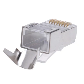10Pcs Cat7 RJ45 Connector 1.3mm Cat 7 Crystal Plug Shielded FTP RJ45 Modular Connector
10Pcs Cat7 RJ45 Connector 1.3mm Cat 7 Crystal Plug Shielded FTP RJ45 Modular Connector