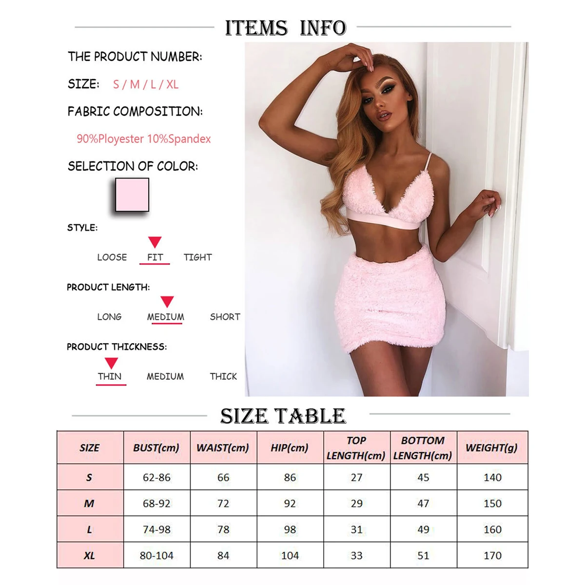 pink fluffy babydoll