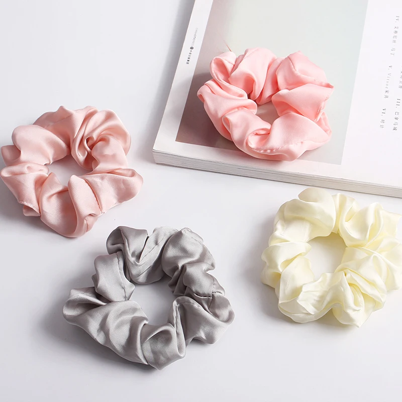 

27 Color Soft Chiffon Velvet Satin Hair Scrunchie Floral Grip Loop Holder Stretchy Hair Band Leopard Women Hair Accessories