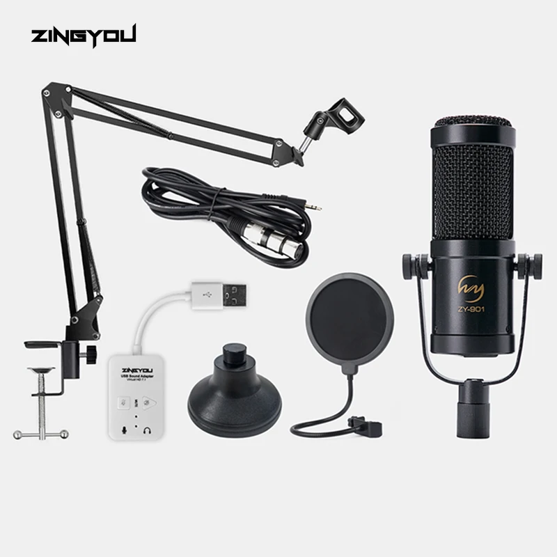 ZINGYOU Microphone Sound Record Studio Mic For Computer With Arm Stand Microfono Condensador Professional Condenser Microphone
ZINGYOU Microphone Sound Record Studio Mic For Computer With Arm Stand Microfono Condensador Professional Condenser Microphone