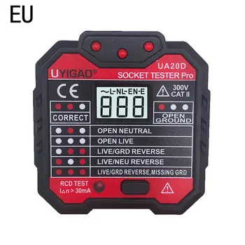 UA20 socket tester with display Leakage plug detection Line switch safety test appliance Earth Wire Voltage Test Volt
UA20 socket tester with display Leakage plug detection Line switch safety test appliance Earth Wire Voltage Test Volt