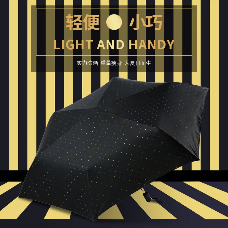Bronze Polka Dot Folding Umbrella Three-fold Umbrella UV-Protection Folding Parasol
Bronze Polka Dot Folding Umbrella Three-fold Umbrella UV-Protection Folding Parasol