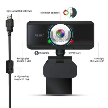 1080P 5MP Webcam Built-in Microphone Auto Focus High-end Video Call Computer E7CA
1080P 5MP Webcam Built-in Microphone Auto Focus High-end Video Call Computer E7CA