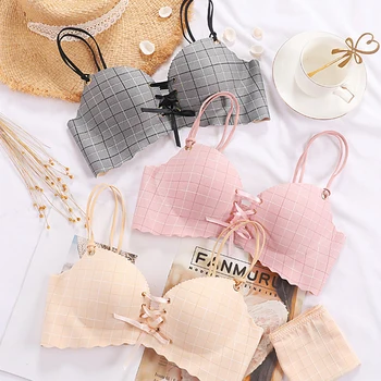 BEFORW Sexy Bandage Push Up Bra Underwear Comfortable Wireless Bralette Fashion Plaid Seamless Bras For Women Sexy Lingerie
BEFORW Sexy Bandage Push Up Bra Underwear Comfortable Wireless Bralette Fashion Plaid Seamless Bras For Women Sexy Lingerie
