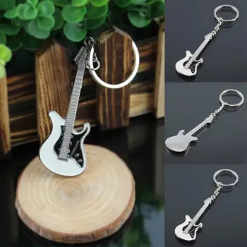 Hot Sale Creative Metal Electric Guitar Silver Mini Keychain Key Chain Key Ring Creative Car Key Bags Pendant Car styling
Hot Sale Creative Metal Electric Guitar Silver Mini Keychain Key Chain Key Ring Creative Car Key Bags Pendant Car styling