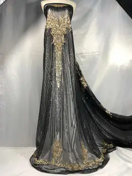 Gold Sequined Embroidered Afrian French Net Lace Fabric 2019 Classical Design Indian Nigerian Women Prom Evening Dresses Fabrics
Gold Sequined Embroidered Afrian French Net Lace Fabric 2019 Classical Design Indian Nigerian Women Prom Evening Dresses Fabrics
