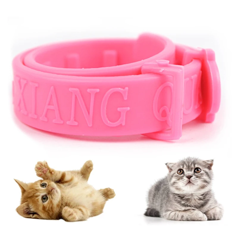 Flea Collar 1 Pcs Cute Style For Cat Size Adjustable Effective Removal Of Fleas Lice Mites Mosquitoes Color Pink Drop Shipping