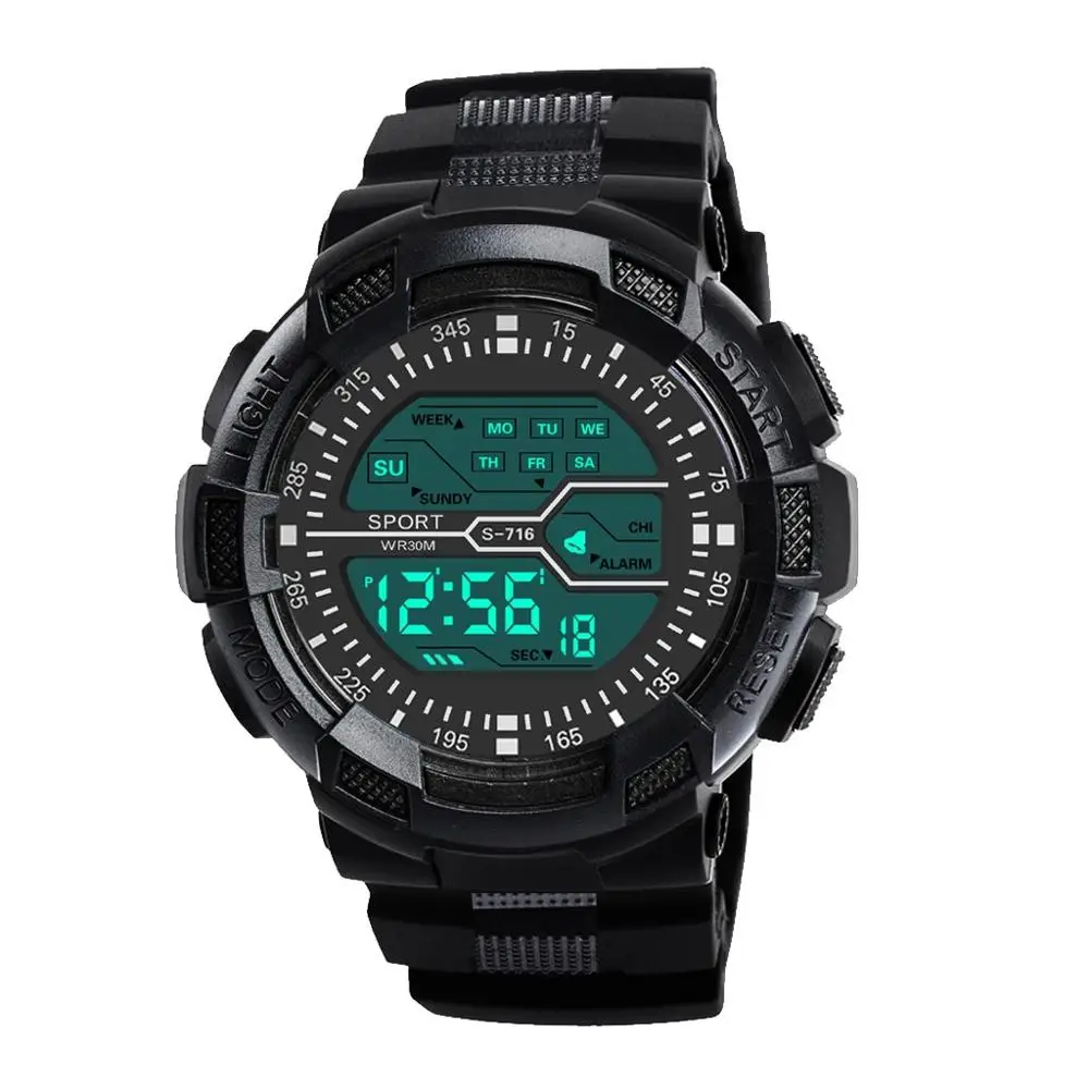 Fashion Waterproof Men's Boy LCD Digital Stopwatch Date Rubber Sport Wrist Watch Digital Watch Men Water Resistant #4O21
Fashion Waterproof Men's Boy LCD Digital Stopwatch Date Rubber Sport Wrist Watch Digital Watch Men Water Resistant #4O21